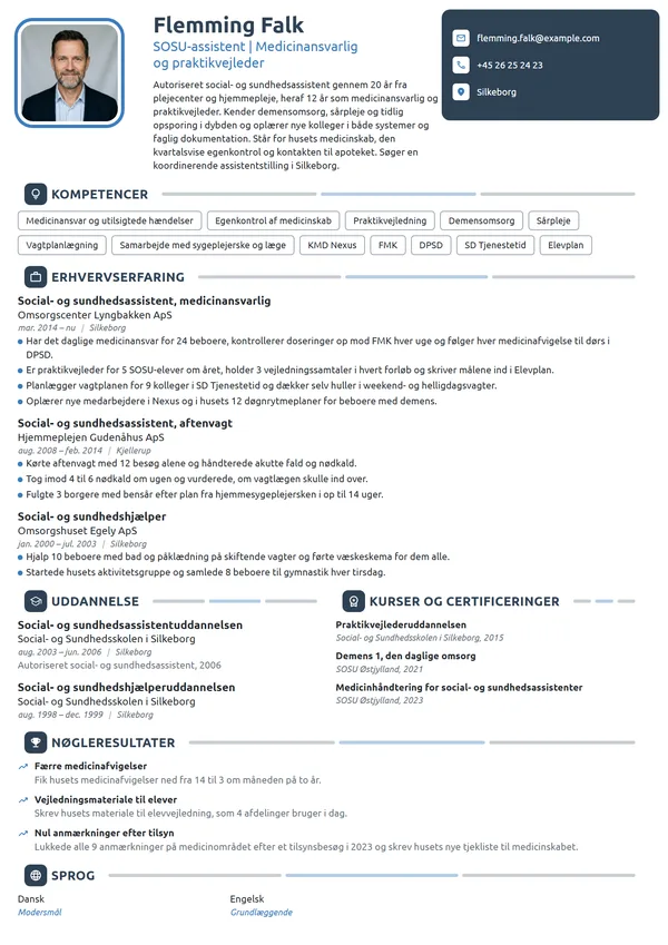 CV-eksempel til erfaren assistent og praktikvejleder