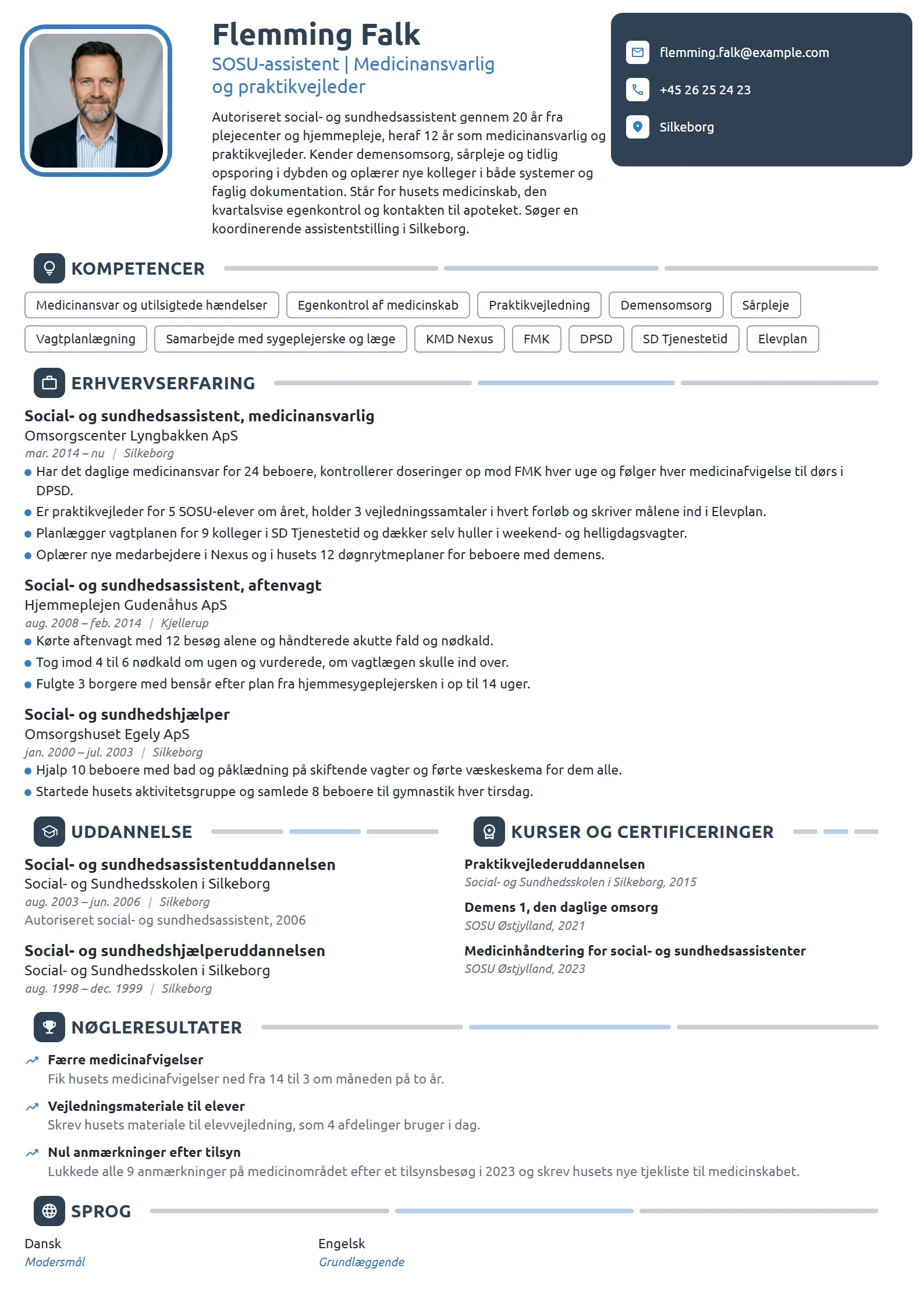 CV-eksempel til erfaren assistent og praktikvejleder